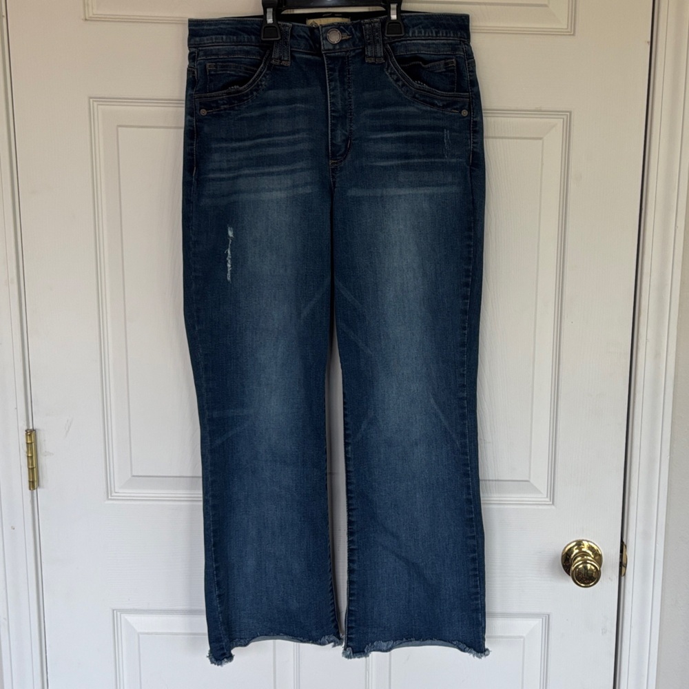 Democracy Straight-Leg Jeans in Dark Blue Wash